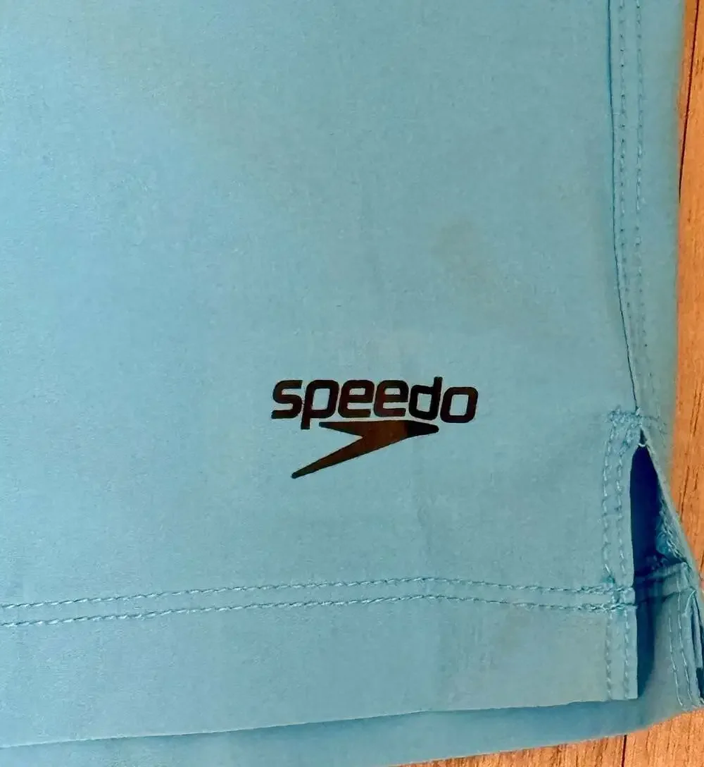 Speedo Men's Tech Volley Swim Shorts with UPF Protection, Blue Colorblock